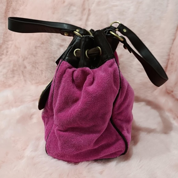 NWT Pink Juicy Couture Daydreamer Vintage Tote Bag Purse Terry Authentic - Picture 4 of 8